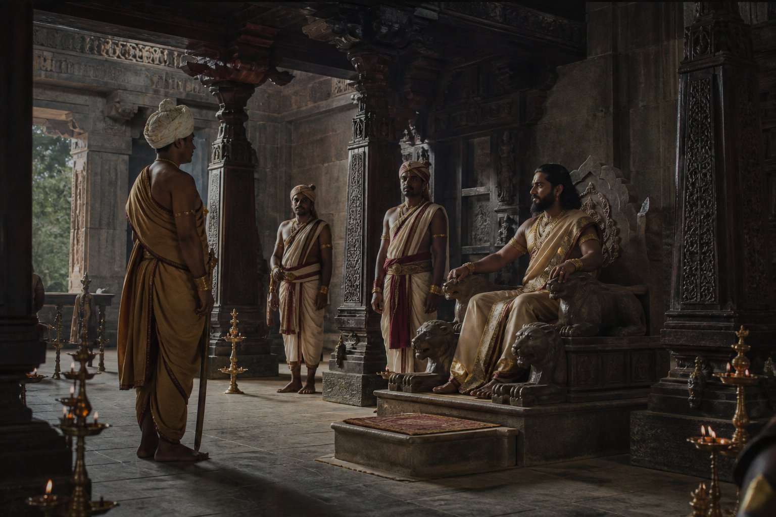 An impression of an Eastern Chalukya court at Vengi.