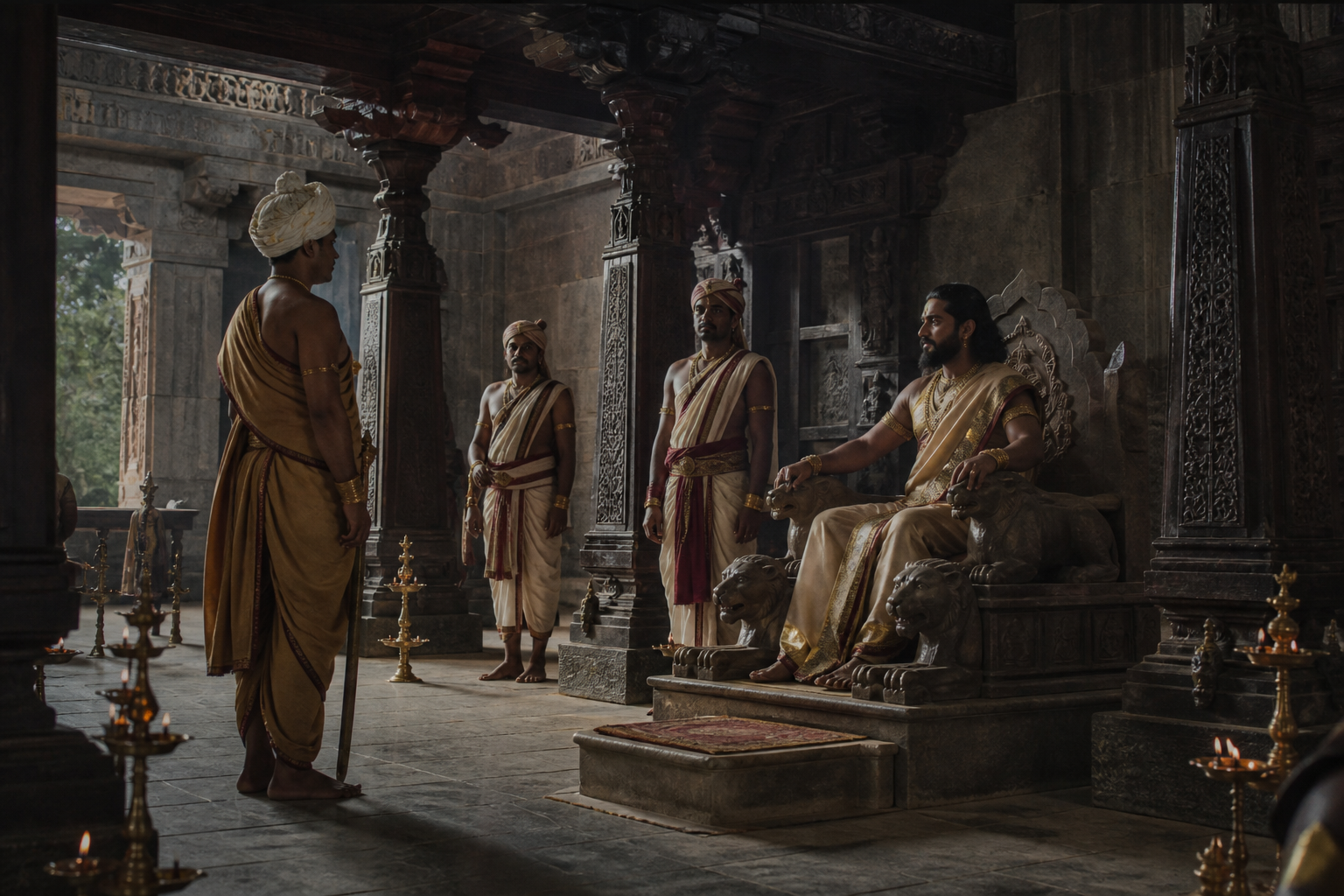 An impression of an Eastern Chalukya court at Vengi.